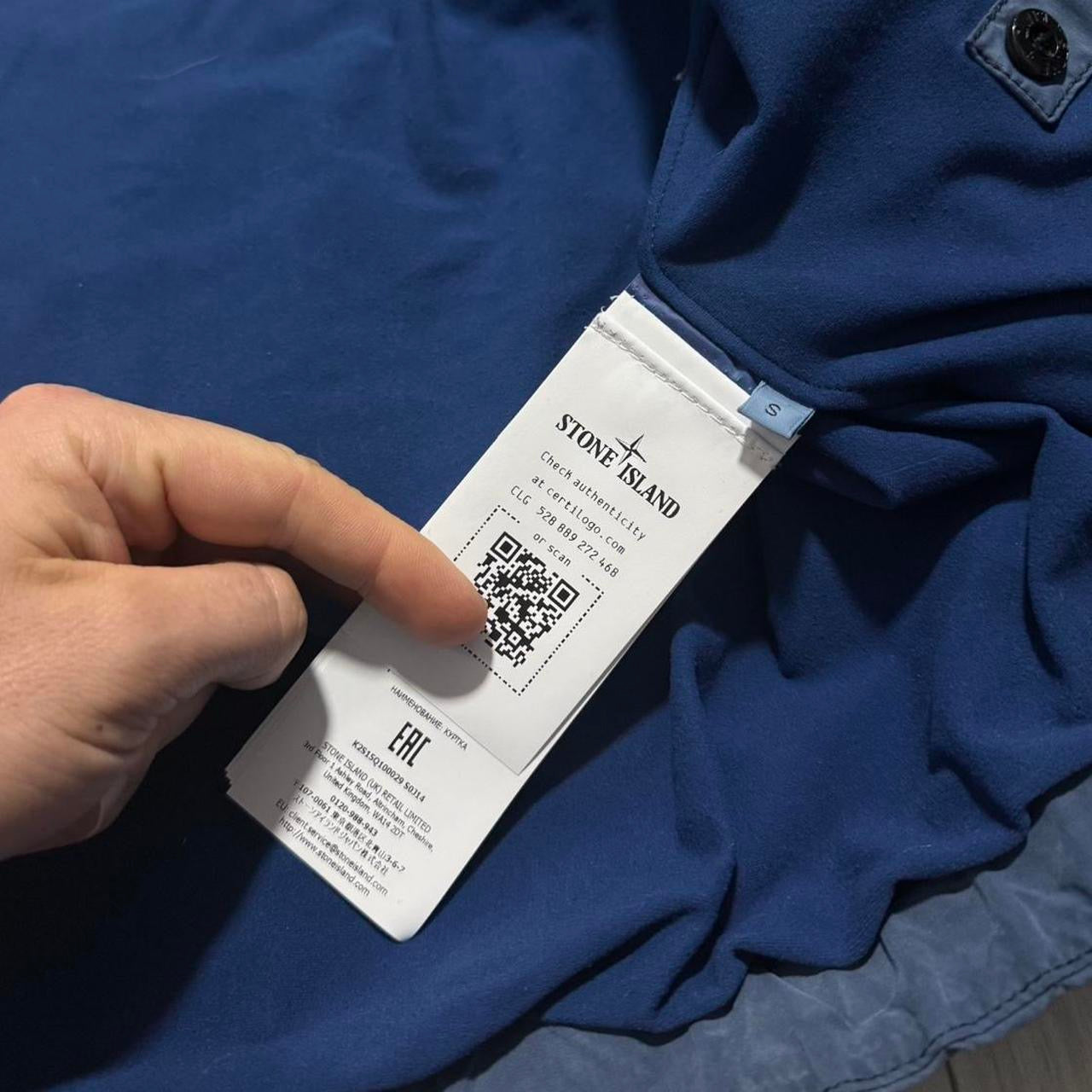 Stone Island David Light Indigo Denim Research Jacket | Small, Indigo