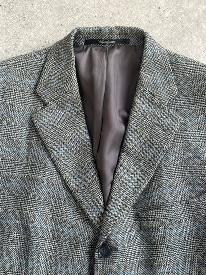 Yves Saint Laurent Pour Homme 1990s Pure Wool Check Blazer - 40R/L