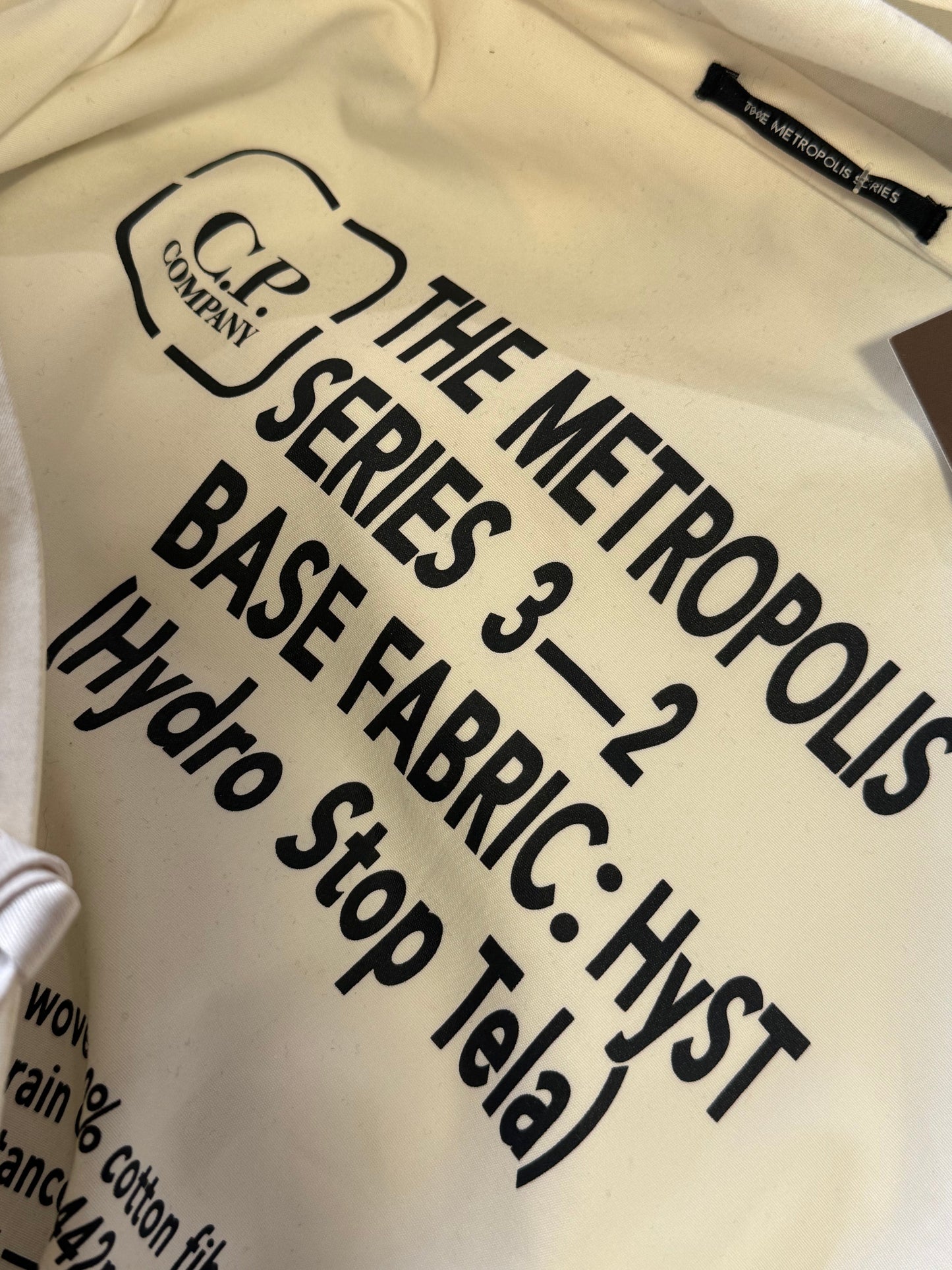 C.P. Company Metropolis Series White Hydro Tela Smock Jacket L | O/S, White