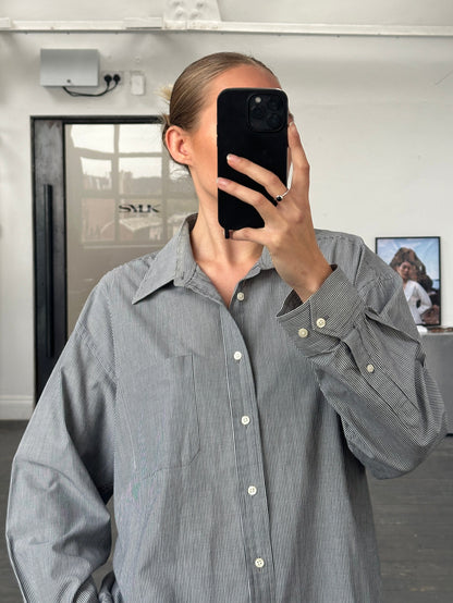 Christian Dior 1990s Stripe Cotton Shirt - L