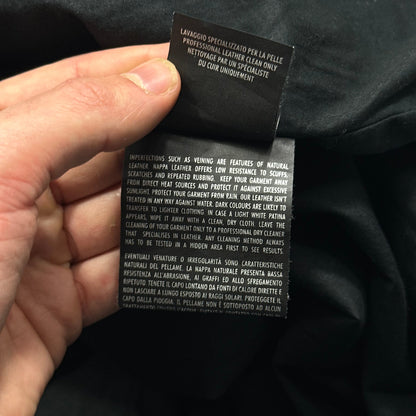 Gucci Nappa Leather Logo Web Bomber Jacket - IT46 (S)