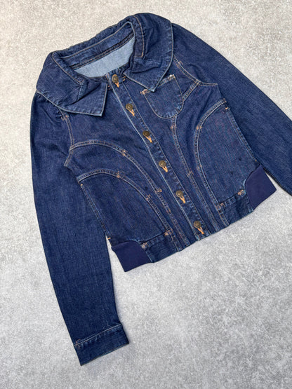 Tsumori Chisato Enlarged Collar Cropped Denim Jacket