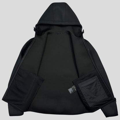 Prada Milano 2018 Technical Scuba Rubberised Race Logo Jacket - M | Default Title, Black