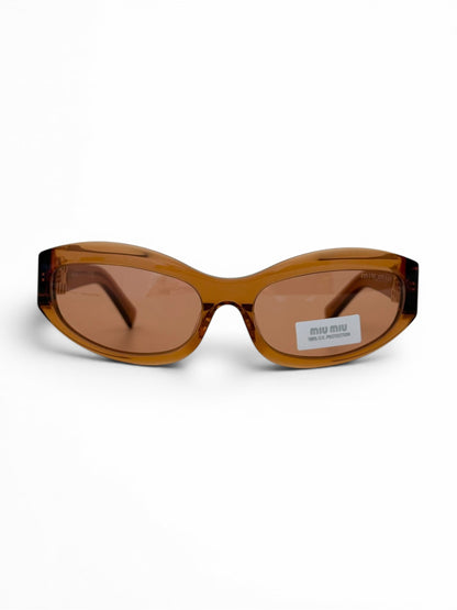 Miu Miu Transparent Cat Eye Sunglasses | O/S, Gold