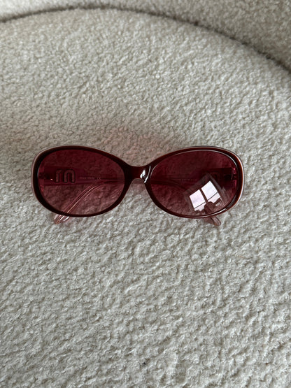 2000s Miu Miu ‘M’ Sunglasses | O/S, Red