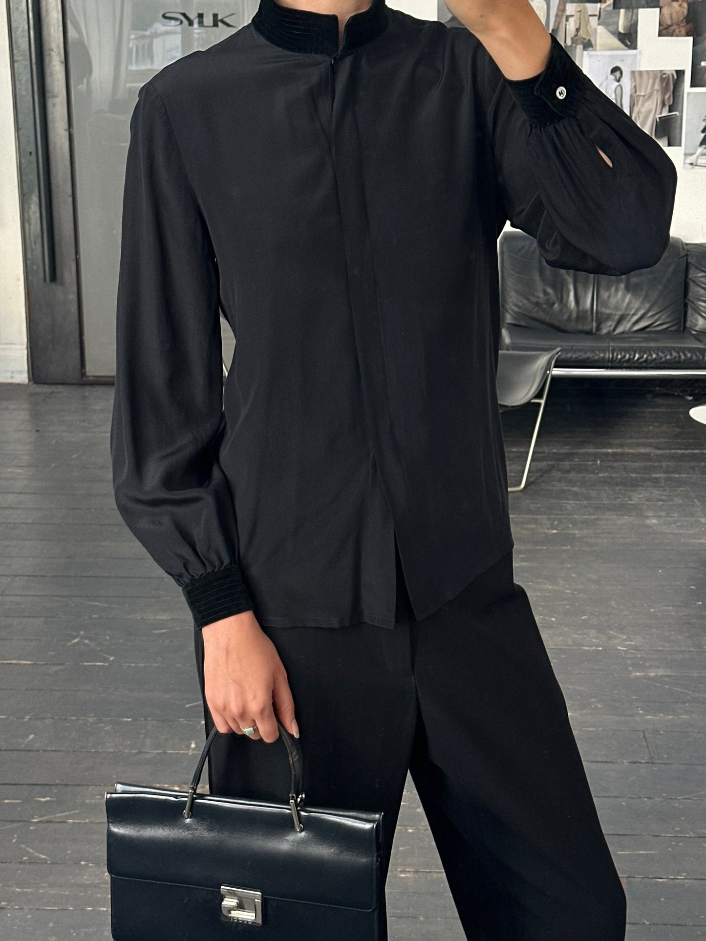 Italian Vintage 1980s Pure Silk Shirt - XS/S