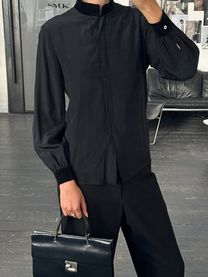 Italian Vintage 1980s Pure Silk Shirt - XS/S