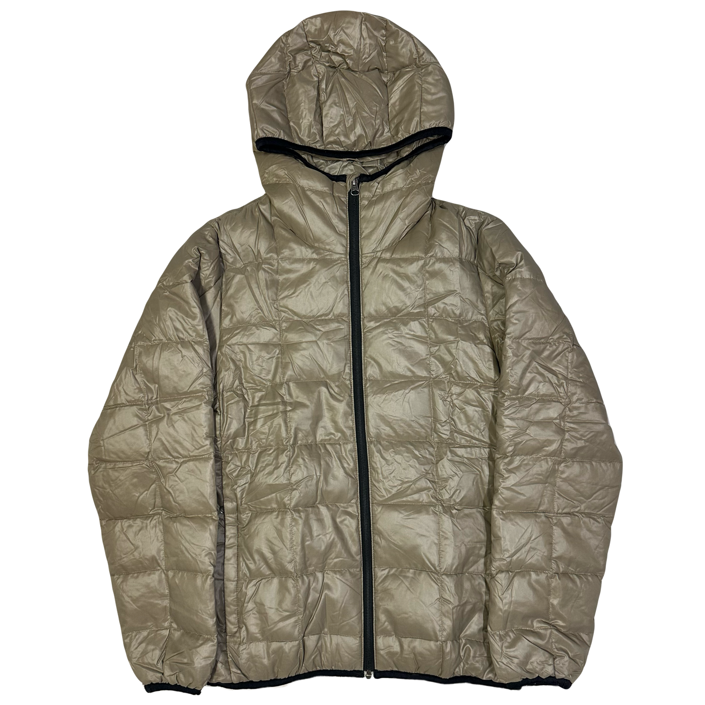 Camp 7 Square Stitch Puffer Jacket In Light Khaki Green (S) | Camp 7, Green