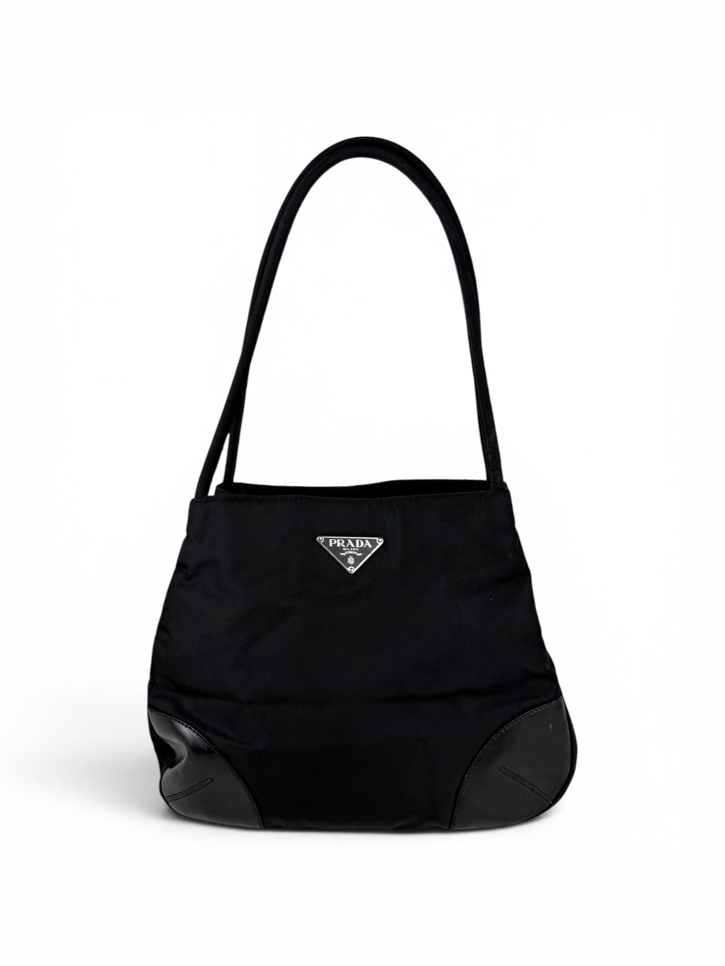 2000s Prada Milano Nylon Mini Tote Bag | O/S, Black