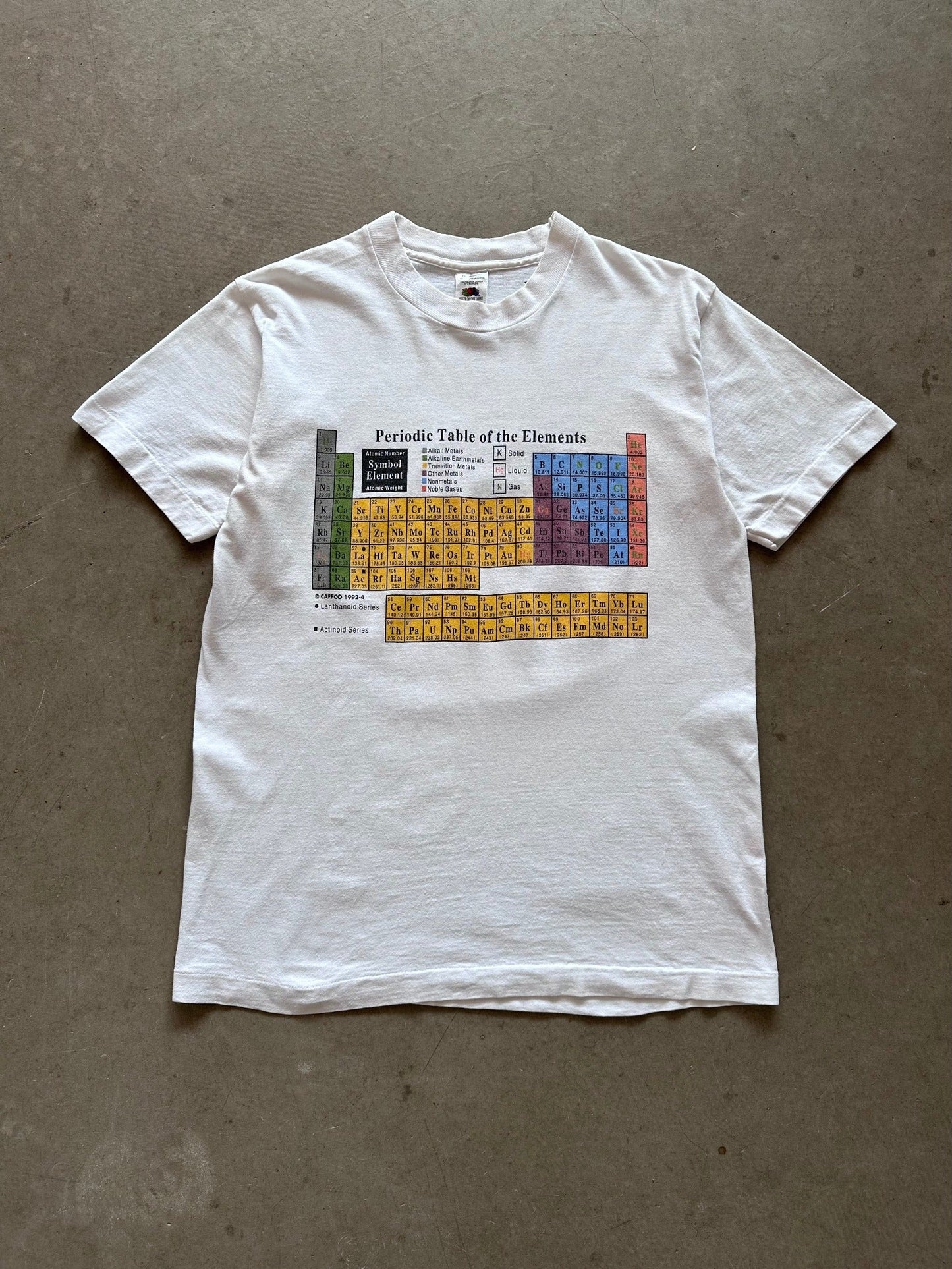 1990's Periodic Table of Elements T-Shirt - M | Medium, Red