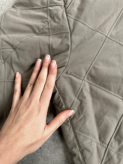 Burberry 1990s Quilted Nova Check Cord Collar Jacket – L