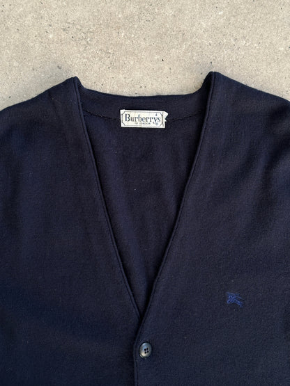 Burberry Lambswool Logo Sleeveless Cardigan - L