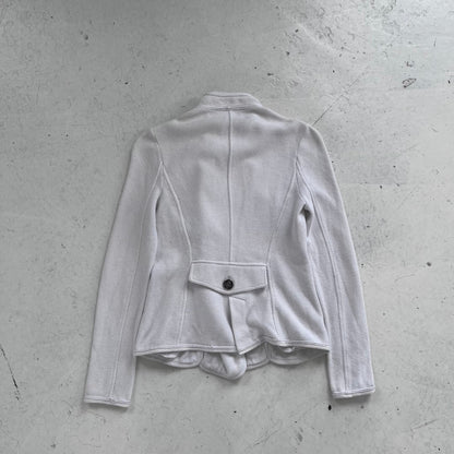 emporio armani button up jacket | White, White