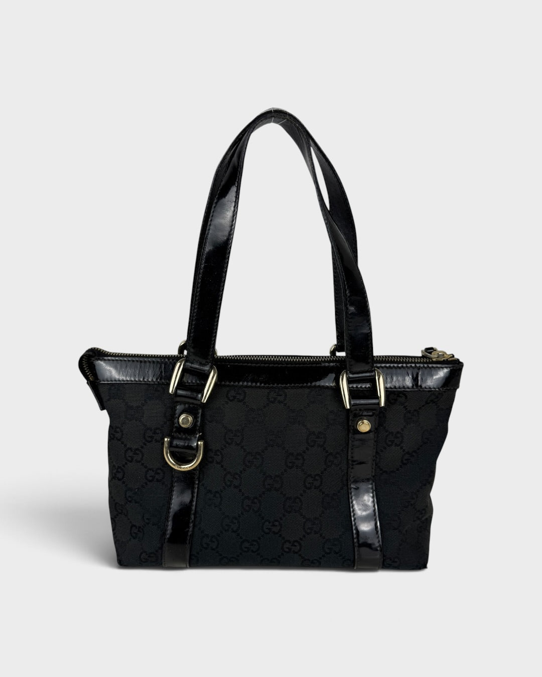 90s Gucci GG Monogram Mini Abbey Handbag Black/Brown | O/S, Multicoloured