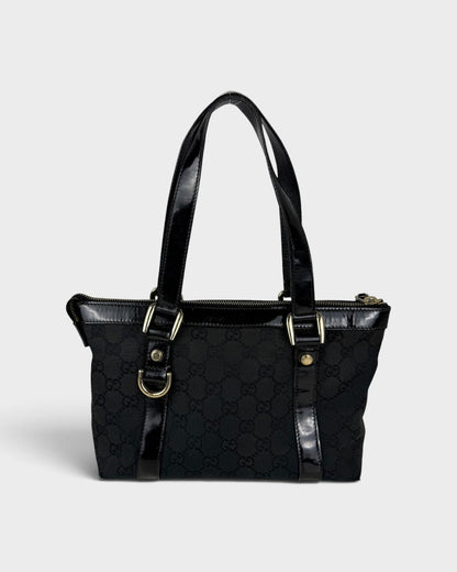 90s Gucci GG Monogram Mini Abbey Handbag Black/Brown | O/S, Multicoloured