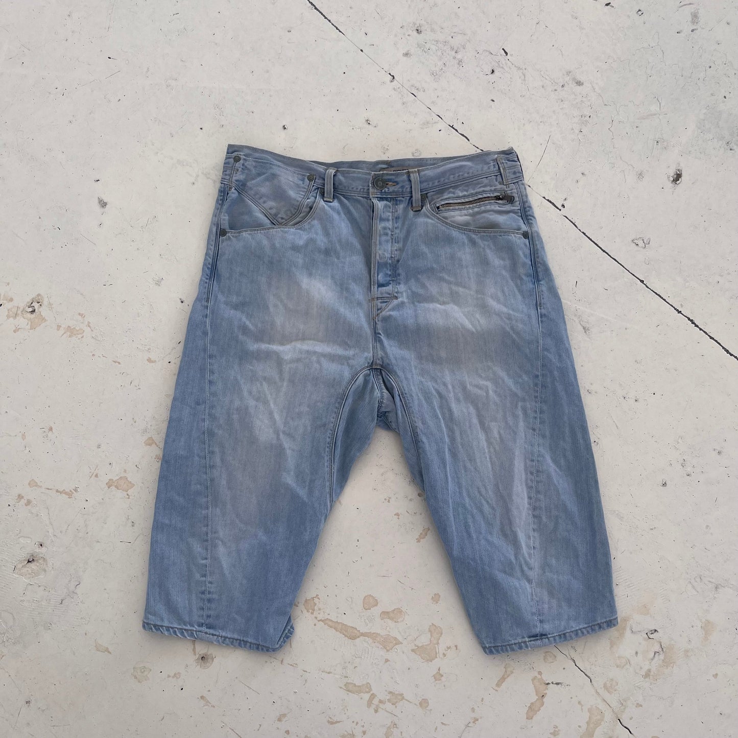vintage levis engineered buckleback shorts | Blue, Red