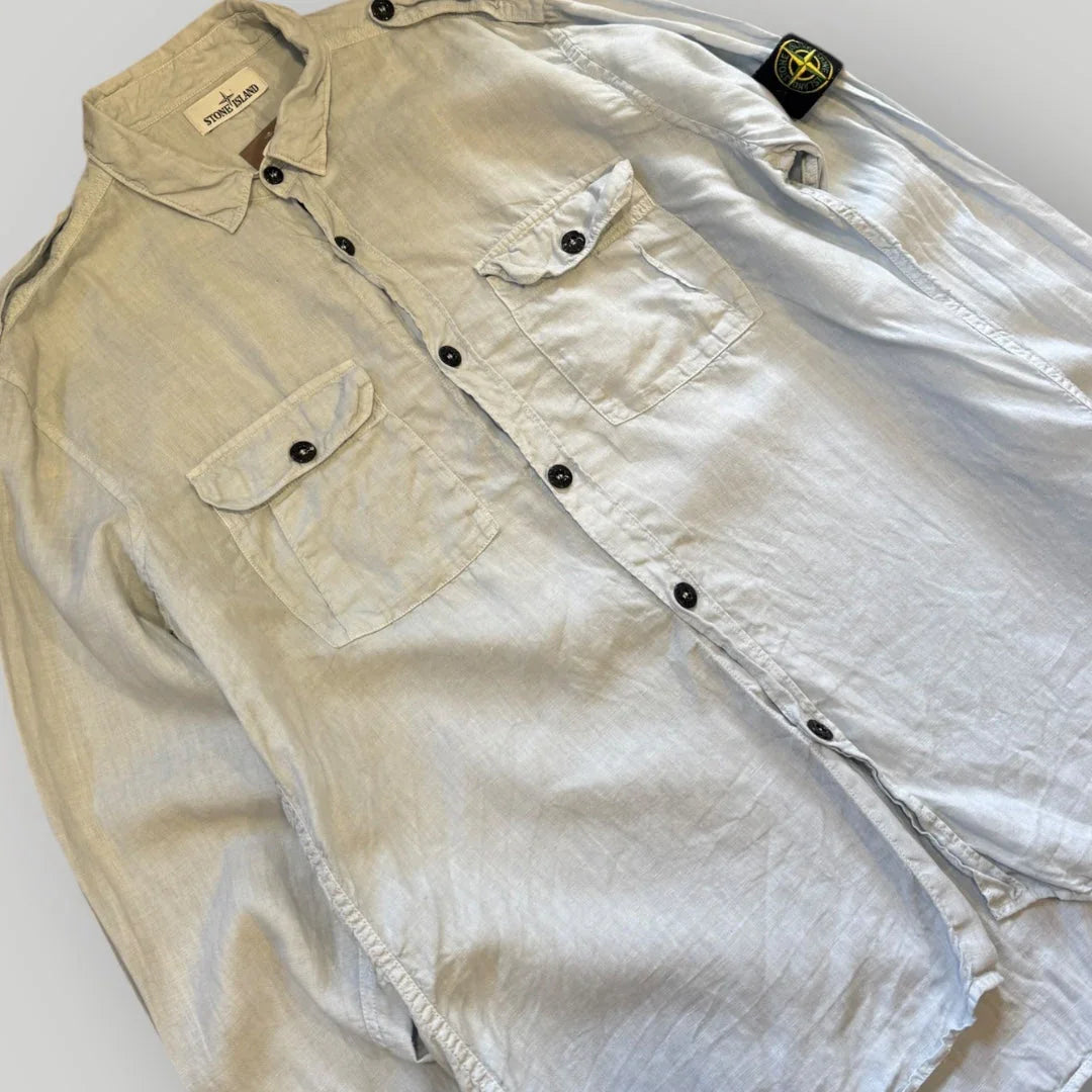 Stone Island SS/16 Lino Flax Linen Over Shirt XL