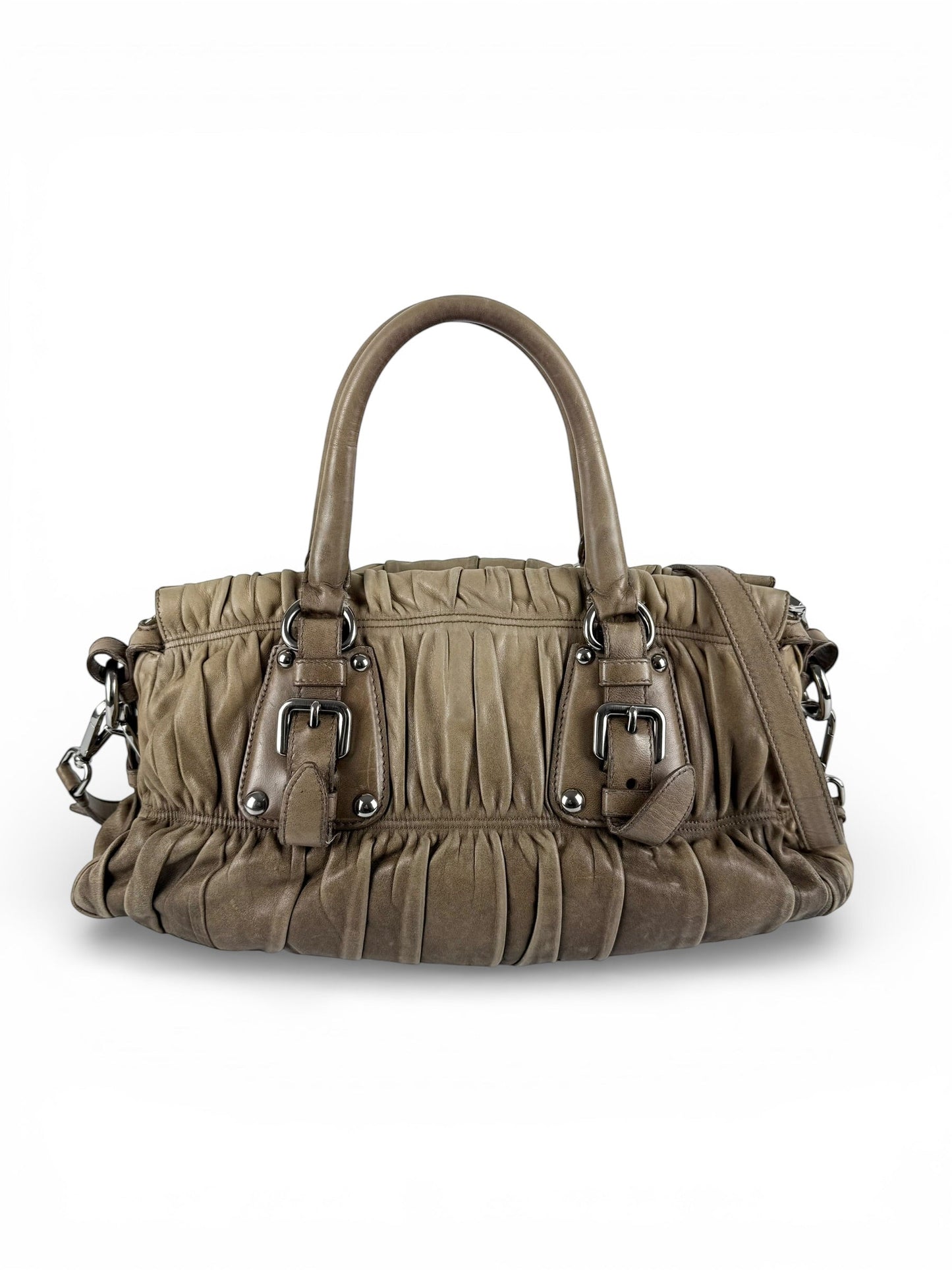 2010s Prada Tessuto Gaufre 2Way Handbag | O/S, Brown