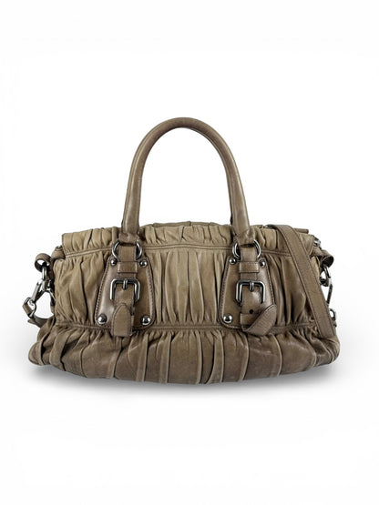 2010s Prada Tessuto Gaufre 2Way Handbag | O/S, Brown