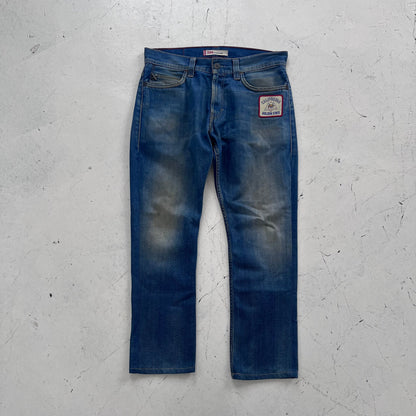 vintage 506 levis patchwork jeans | Blue, Medium Blue