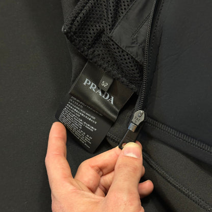 Prada Milano 2018 Technical Scuba Rubberised Race Logo Jacket - M | Default Title, Black