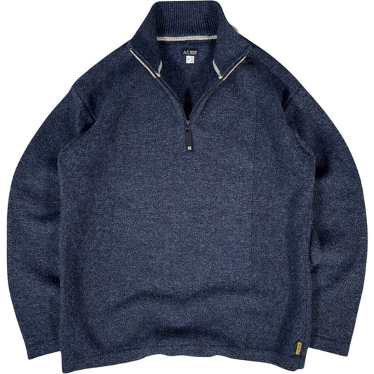 Armani Jeans 00’s Wool Quarter Jumper XL | XL, Cream