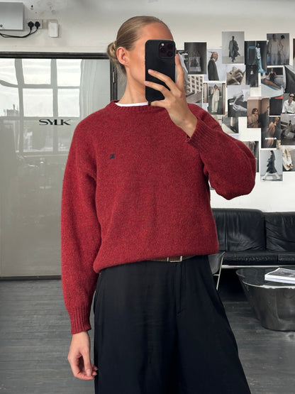 Burberry London 2000s Pure Wool Logo Knitted Jumper - M