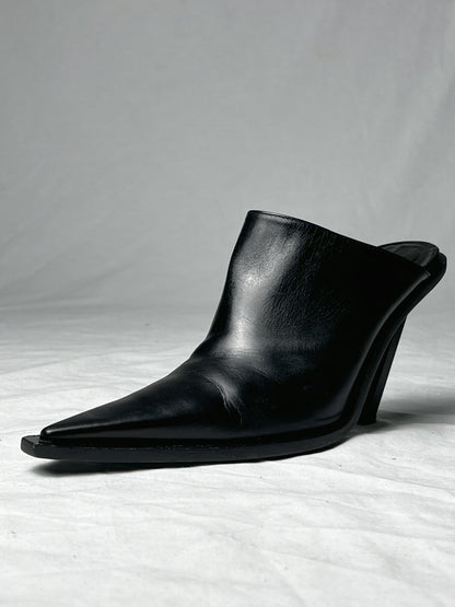 ANN DEMEULEMEESTER MULE HEELS | DEFAULT TITLE, Black
