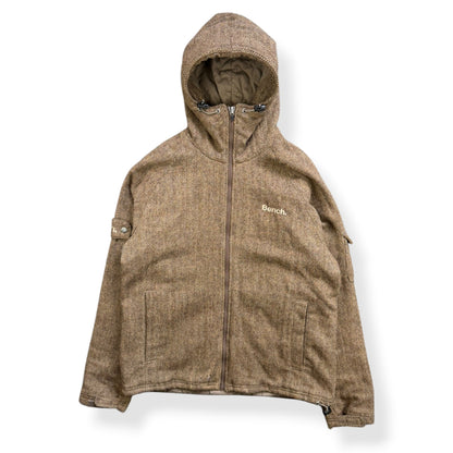 2000's Bench Herringbone Tweed Jacket (L) | Default Title, Brown