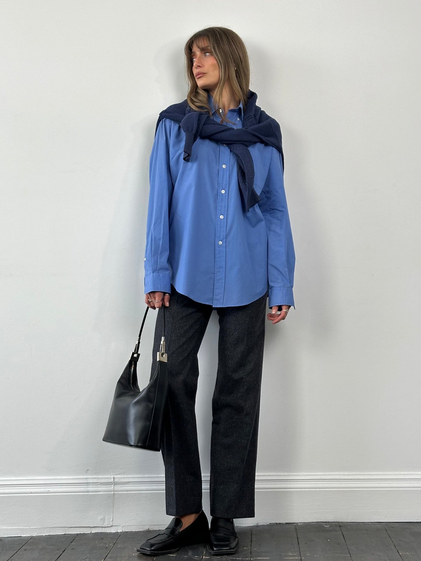 Italian Vintage Brushed Wool Cashmere Tailored Trousers - W28