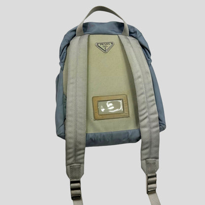 Prada Milano 00’s Nylon Multipocket Mini Backpack | O/S, Blue