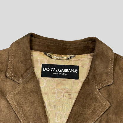 Dolce & Gabanna 00’s Goatskin Suede Leather Western Jacket - IT54 | Default Title, Multicoloured