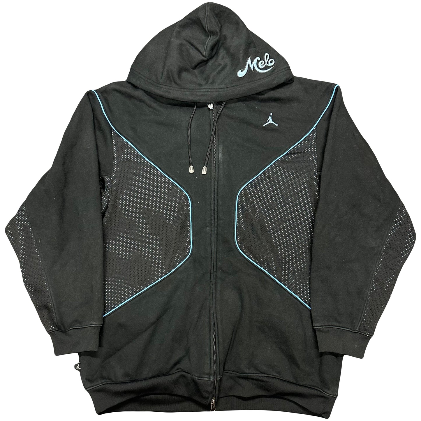 Jordan Melo Hoodie In Black & Blue ( L )