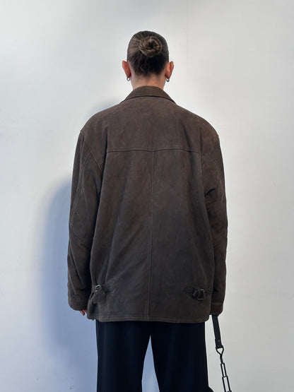 Vintage Nubuck Leather Jacket - XL