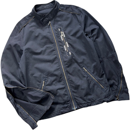 Moschino 00’s Sleeve Zipper Jacket M | Medium, Navy