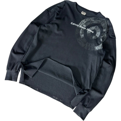 Calvin Klein Jeans 00’s Panelled Longsleeve Shirt L | Large, Black