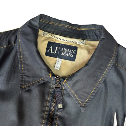 Armani Jeans 00’s Contrast Stitch Cropped Jacket L | Large, Black