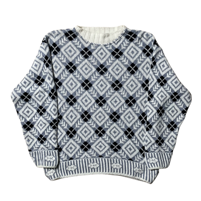 A/W 1985 Ideas From Massimo Osti Diamond Pattern Knitted Jumper