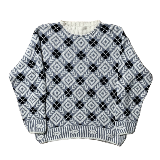 A/W 1985 Ideas From Massimo Osti Diamond Pattern Knitted Jumper
