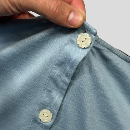 Prada 2015 Two-tone Buttoned Dixie Blouse Top - M