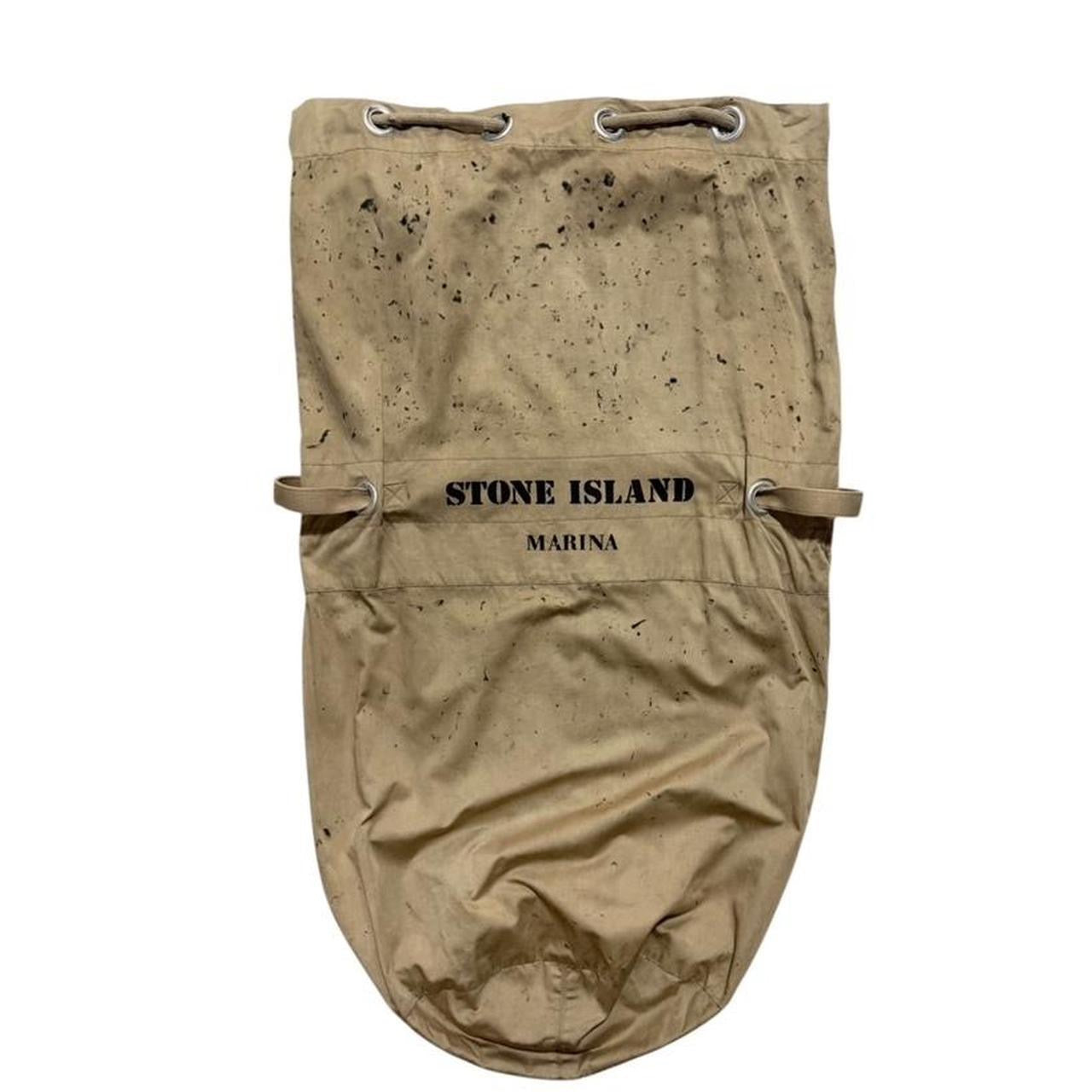 Stone Island Marina Mid 80's Raso Gommato Bucket Bag | Default Title, Beige