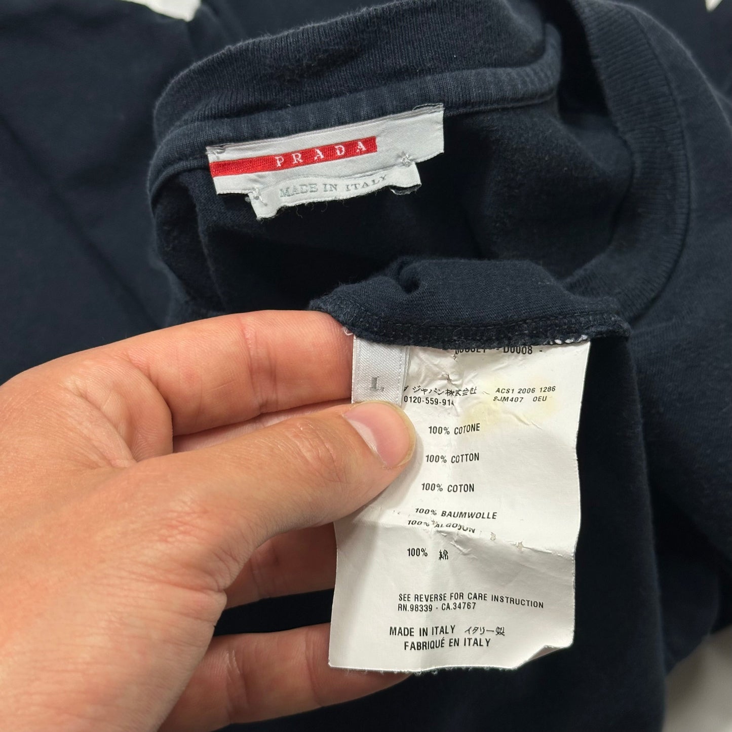 Prada Sport 2006 Unspoken Dialogue Graphic T-shirt - M | Default Title, Navy