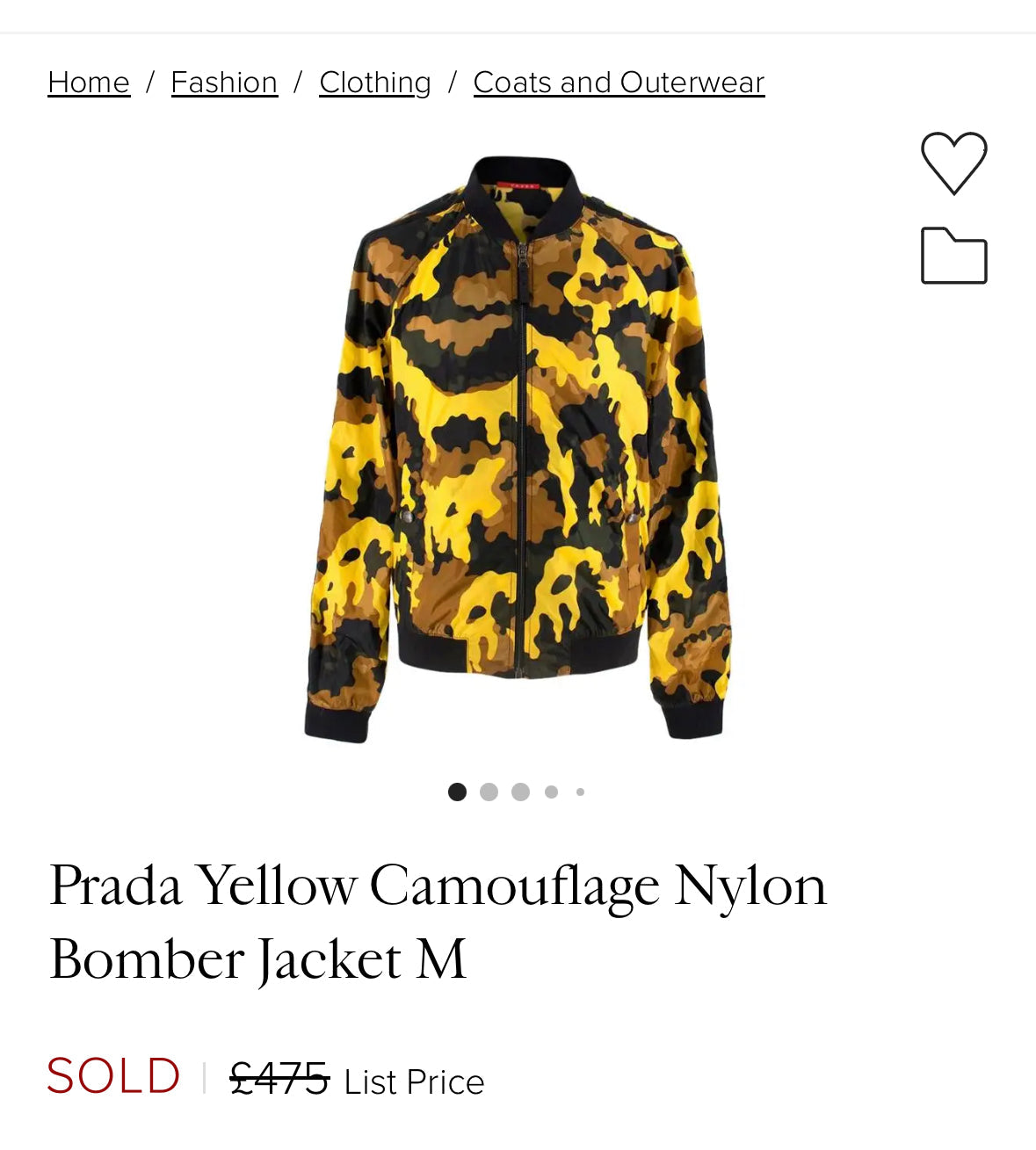 Prada Sport 2007 Nylon Camo Bomber Jacket - M