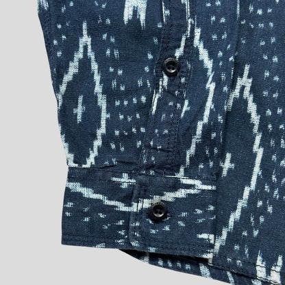 Burberry Prorsum 2012 Ikat Runway Print LS Boxy Shirt - S