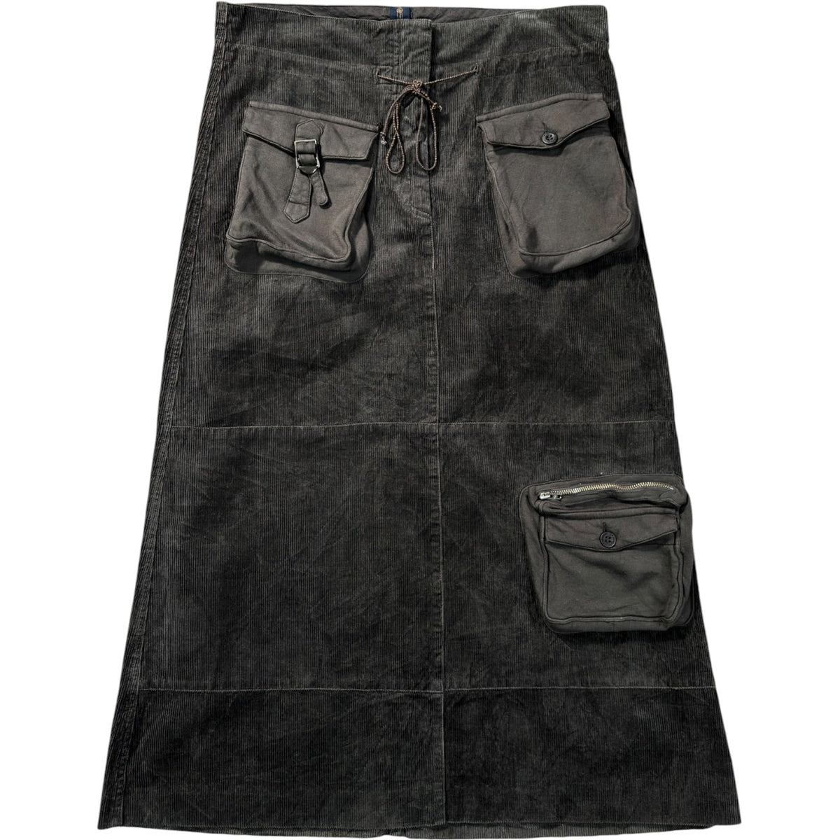 CP Company Donna 2003 Corduroy Maxi Skirt Size 12/14 | 12/14, Grey