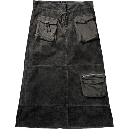 CP Company Donna 2003 Corduroy Maxi Skirt Size 12/14 | 12/14, Grey