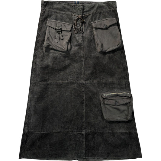 CP Company Donna 2003 Corduroy Maxi Skirt Size 12/14 | 12/14, Grey