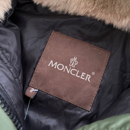 2000s moncler green fur trim puffer | Green, Green