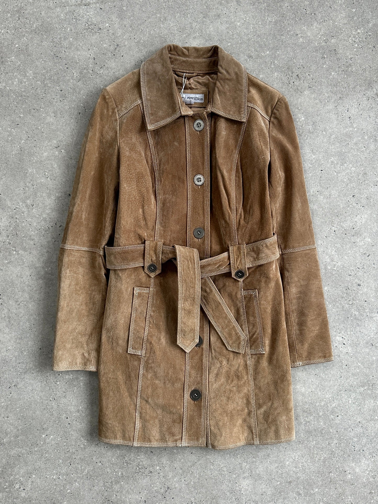 Vintage Suede Belted Jacket - M