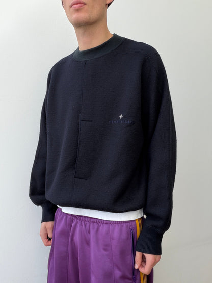 Stone Island 80s Pass-Through Pocket Jumper | X-Large, Black